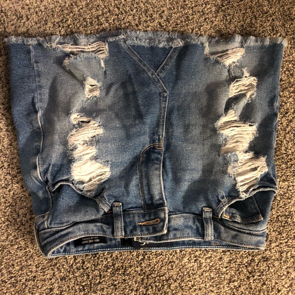 Hollister jean skirt